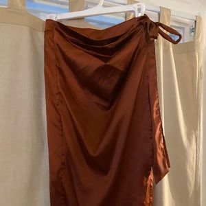 Vestique rust midi skirt